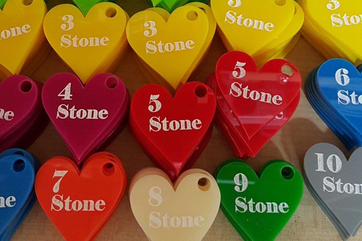 acrylics heart shape stone losses