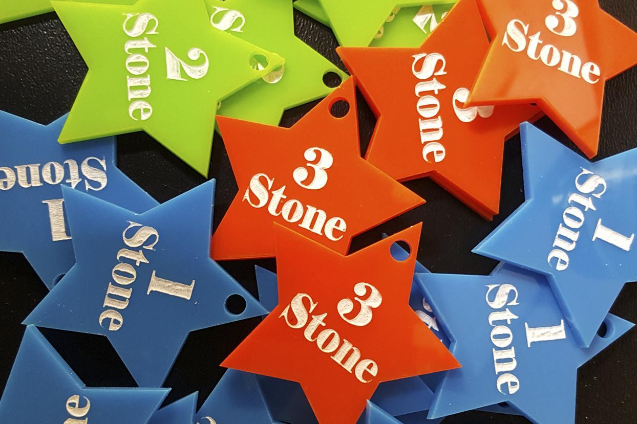 acrylics star shape stone losses